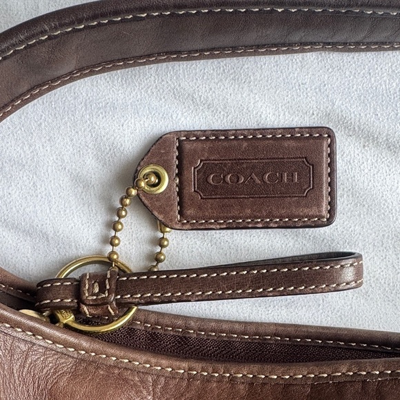 Coach Dark Brown Leather Shoulder Bag - Picture 3 of 4